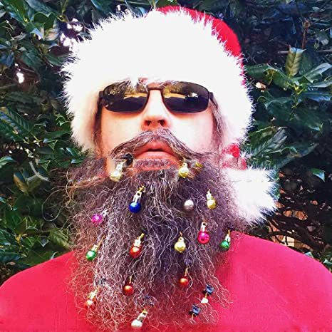 Christmas Beard Ball Hair Clips Santa